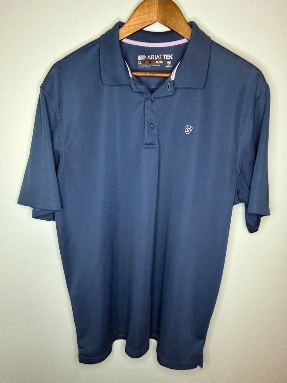 Ariat TeK Men’s Navy Short-Sleeve Polo